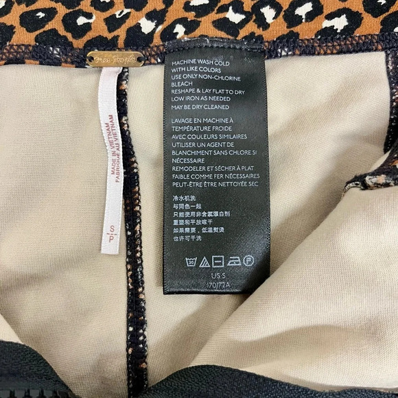 Free People Leopard Lucky Strike Bike Shorts - Size S - Picture 4 of 6